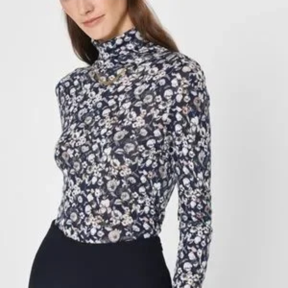 🌼 Club Monaco floral print turtleneck - Picture 3 of 6